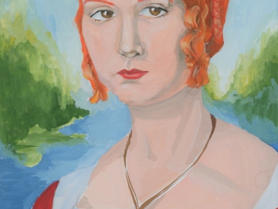 Коринилова Мария, 16л., Портрет, б., гуашь, Литвинова Е.Ю.